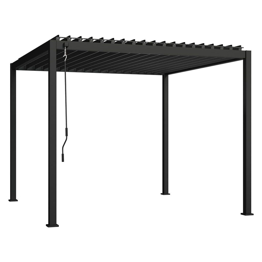 Pergola Mira 300x300 cm aluminium antrasitt - OUTLIV bakside