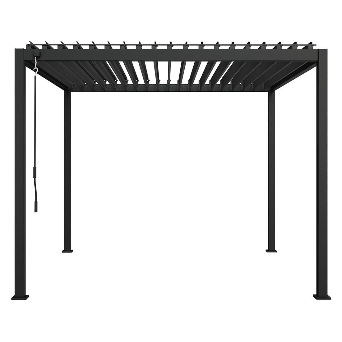 Nærbilde av aluminium ramme på Pergola Mira 300x300 cm aluminium antrasitt - OUTLIV