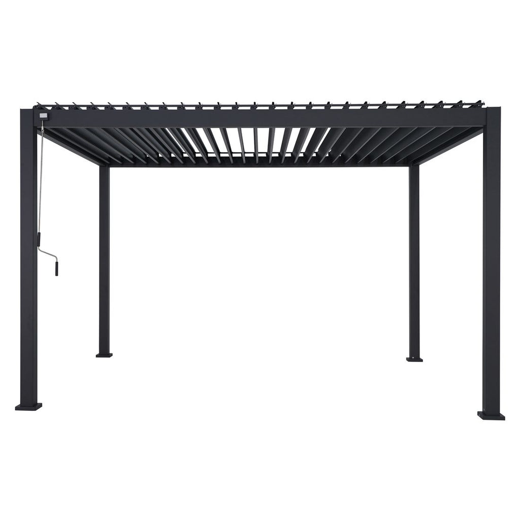 Nærbilde av stolpe på Pergola Premium aluminium 400x300 cm antrasitt - Mirador