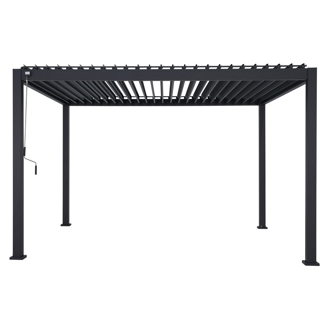 Nærbilde av stolpe på Pergola Premium aluminium 400x300 cm antrasitt - Mirador