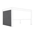 Pergola sidevegg Bio Santorini 300 cm aluminium - OUTLIV forfra