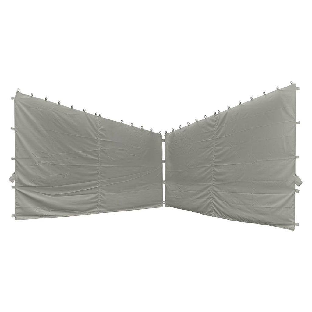 Pergola sidevegger Berlino 400x400 cm lysgrå bakside