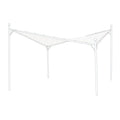 Pergolatak Berlino polyester 400x400 cm hvit for terrasse