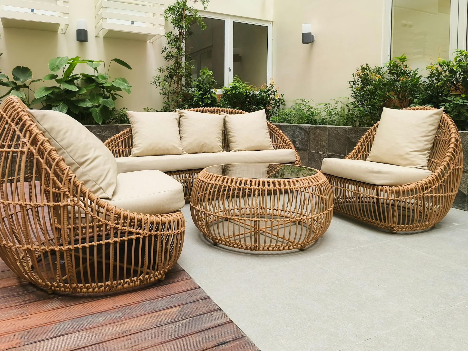 Premium outdoor rattan garden furniture