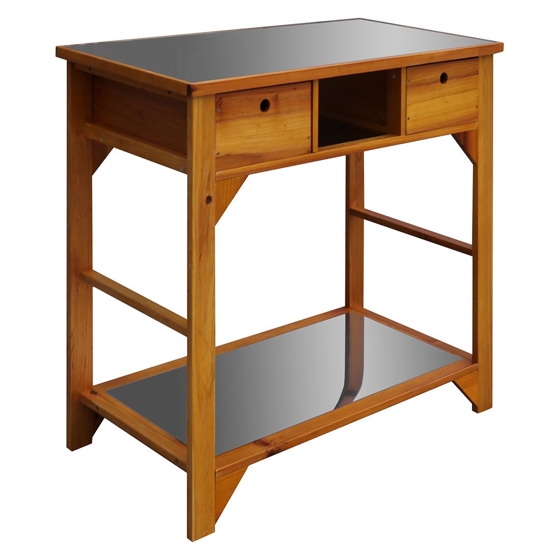 Plantebord med skuffer gran rustfritt stål 110x55 cm OUTLIV bakside
