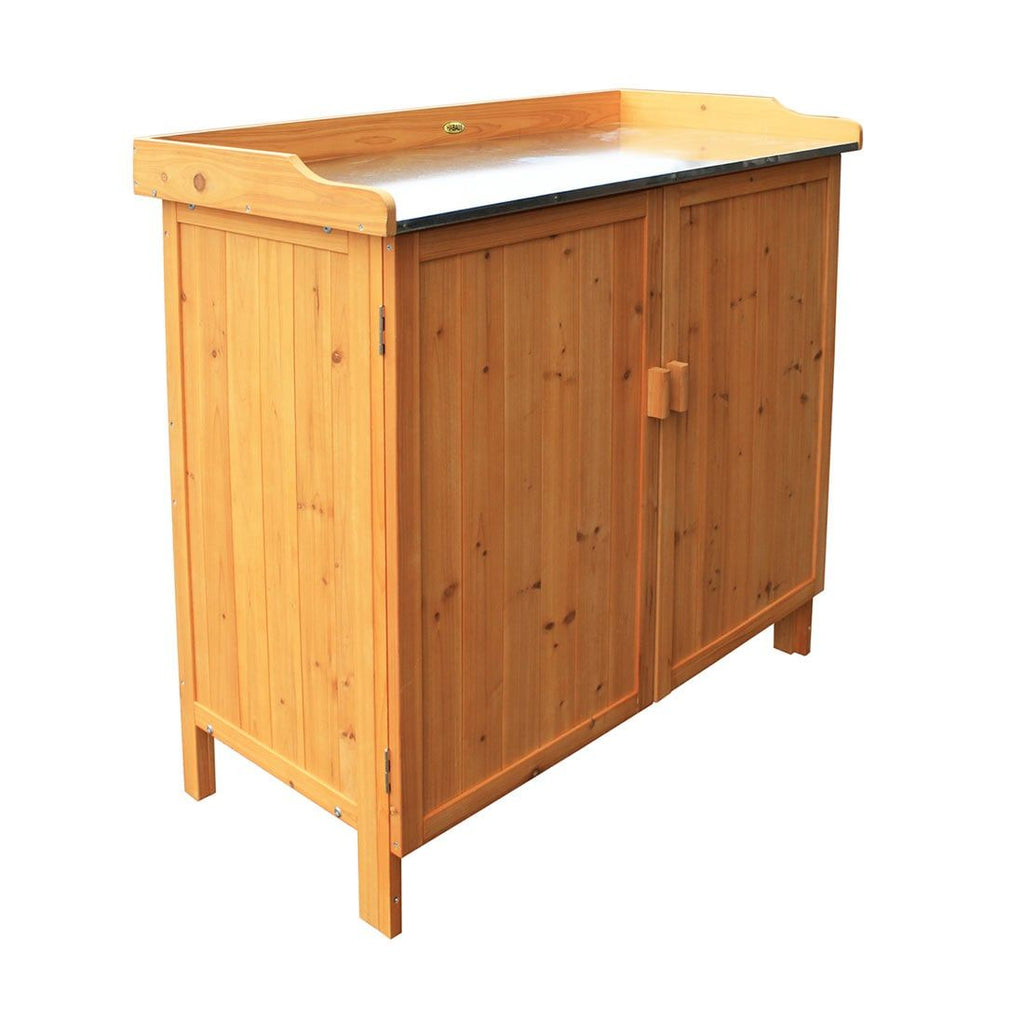 Plantebord med underskap gran 98x48 cm - Habau forfra