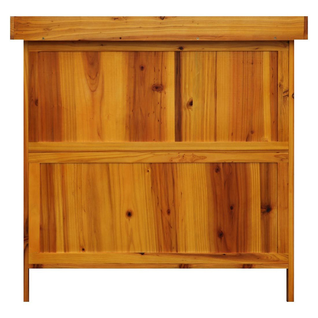 Plantebord med underskap gran rustfritt stål 99x50 cm nærbilde av arbeidsflate