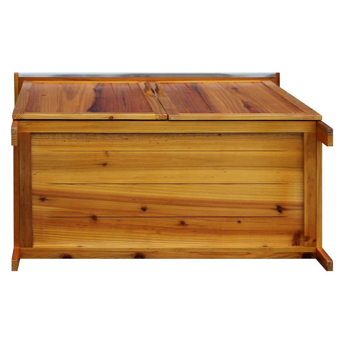 Plantebord med underskap gran rustfritt stål 99x50 cm oppbevaringsplass
