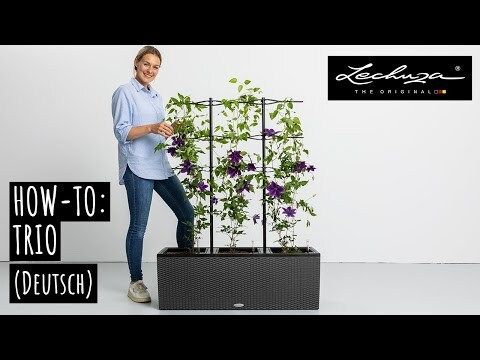 Plantekasse Trio 100x32x34 cm polyrotting granitt forfra