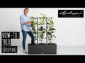 Plantekasse Trio 100x32x34 cm polyrotting granitt forfra