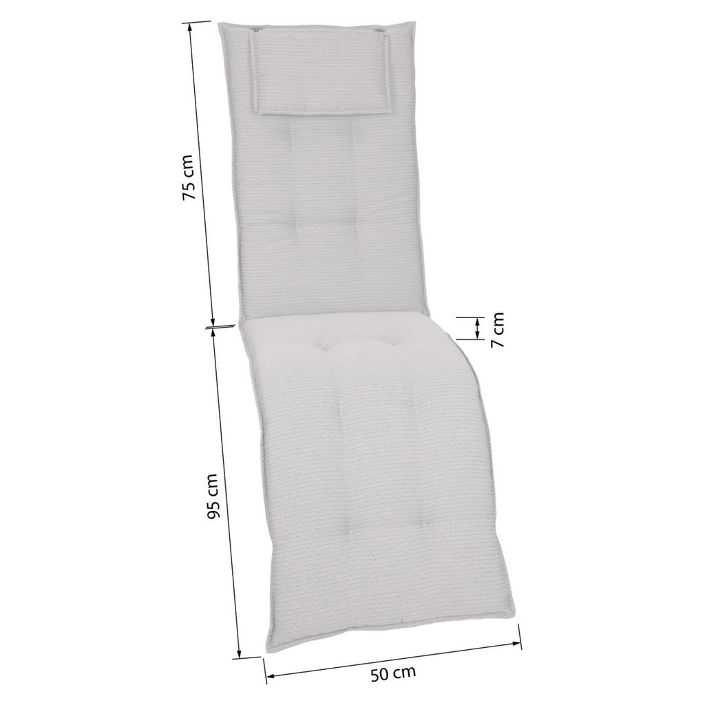 Pute til relax-stol 50x170 cm polyester taupe - GO-DE bakside