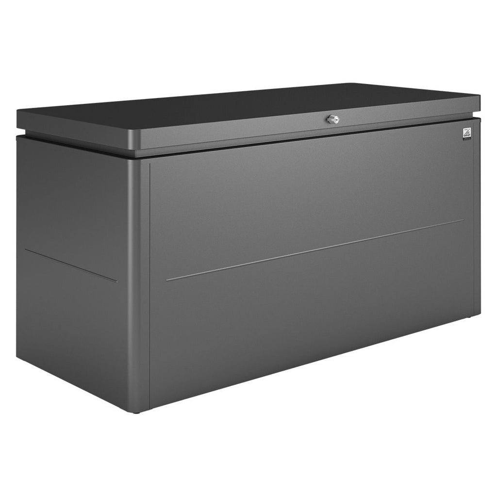 Detalj av Putekiste Loungebox metall 160x70 cm - Biohort lokk