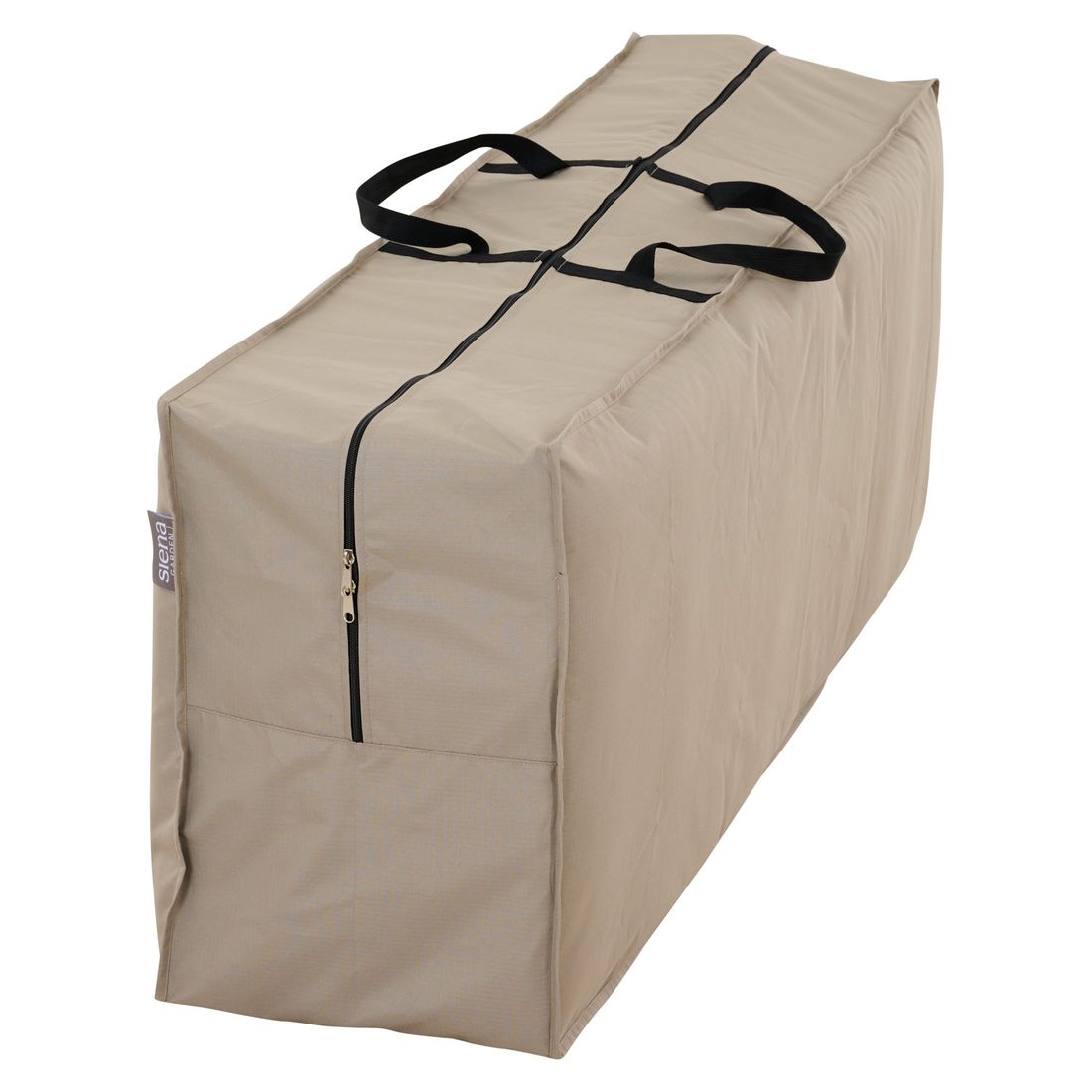 Puteveske Plus 125x32x50 cm beige montert på terrasse