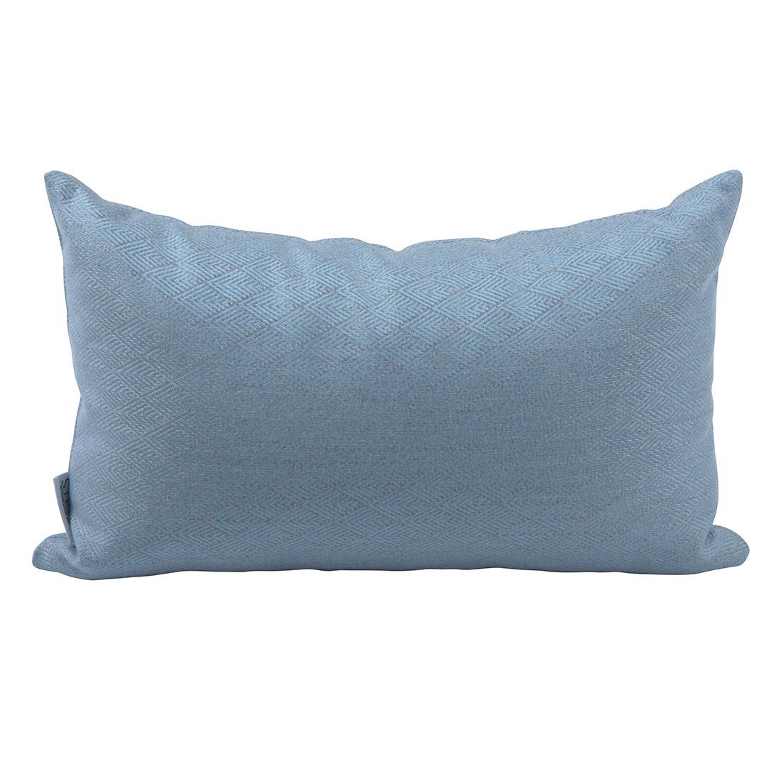 Pyntepute ute 55x35 cm lyseblå rute polyakryl Stern forfra