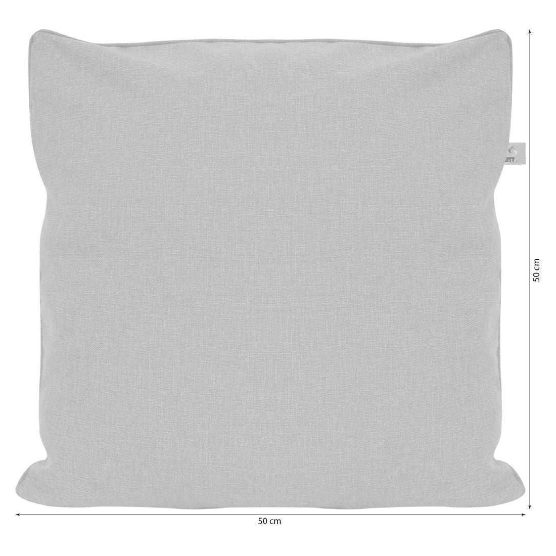 Pyntepute ute Hanna 50x50 cm natur - KETTtex bakside
