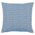 Pyntepute ute Klara 48x48 cm blå blandingsstoff forfra