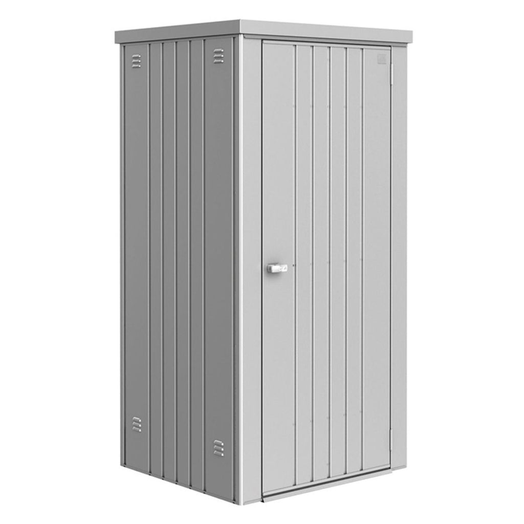Redskapsbod metall stål 93x83x182 cm Biohort bakside