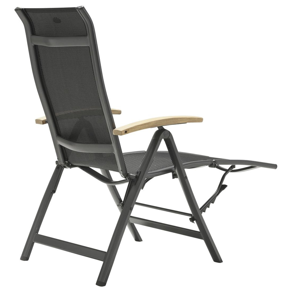 Nærbilde av tekstilen materiale på Relax-stol Alice aluminium/textilen
