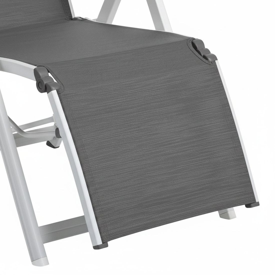 Relax-stol Basic Plus justerbar aluminium/textilen 61 cm detalj av aluminiumramme