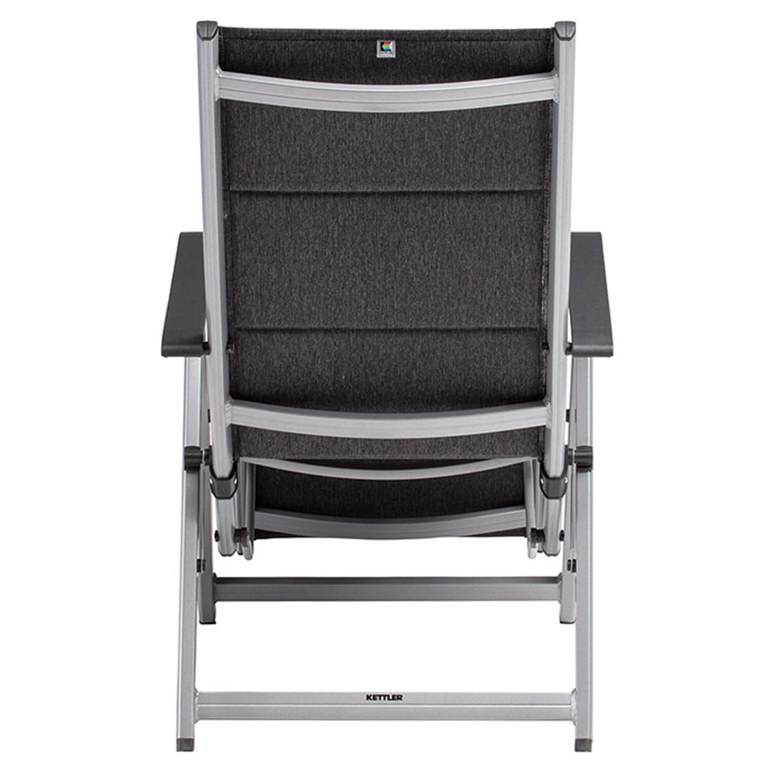 Relax-stol Basic Plus Padded aluminium/textilen 61 cm montert i hage