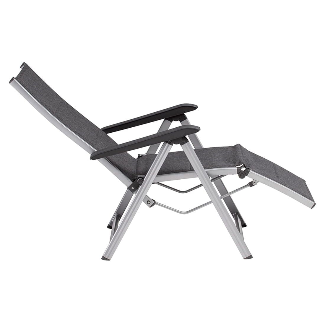 Relax-stol Basic Plus Padded aluminium/textilen 61 cm med avslappet person