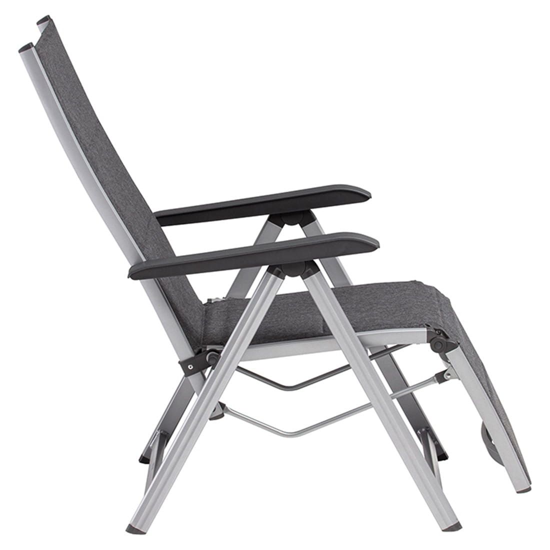 Relax-stol Basic Plus Padded aluminium/textilen 61 cm sammenlagt