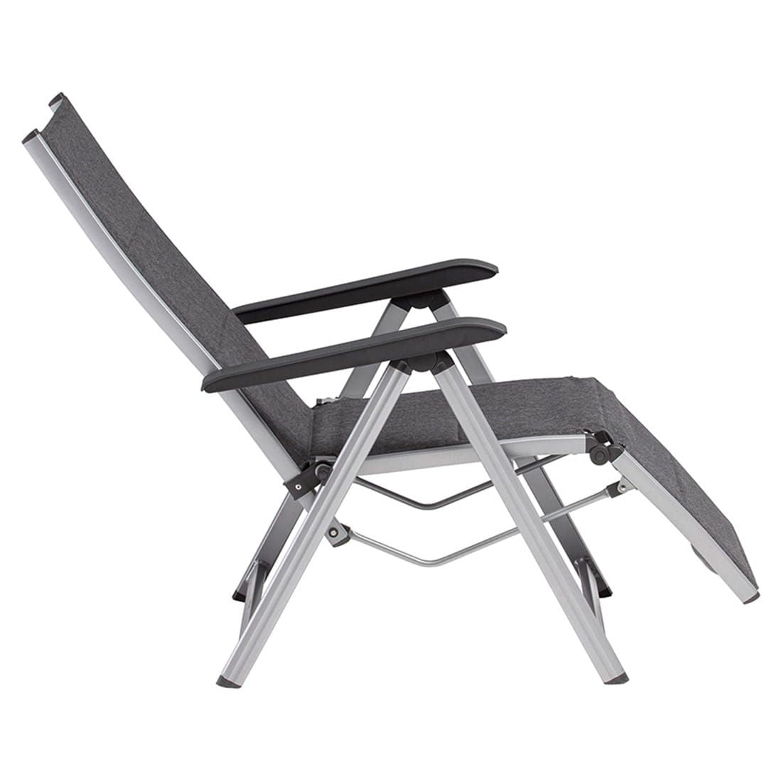 Relax-stol Basic Plus Padded aluminium/textilen 61 cm sideprofil