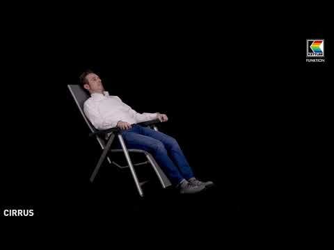 Relax-stol Cirrus aluminium/textilen sammenleggbar forfra