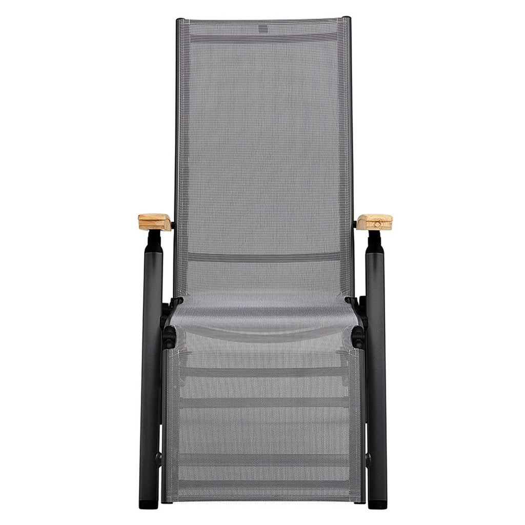 Detalj av tekstilene sete på Relax-stol Cirrus aluminium/textilen sammenleggbar - Kettler