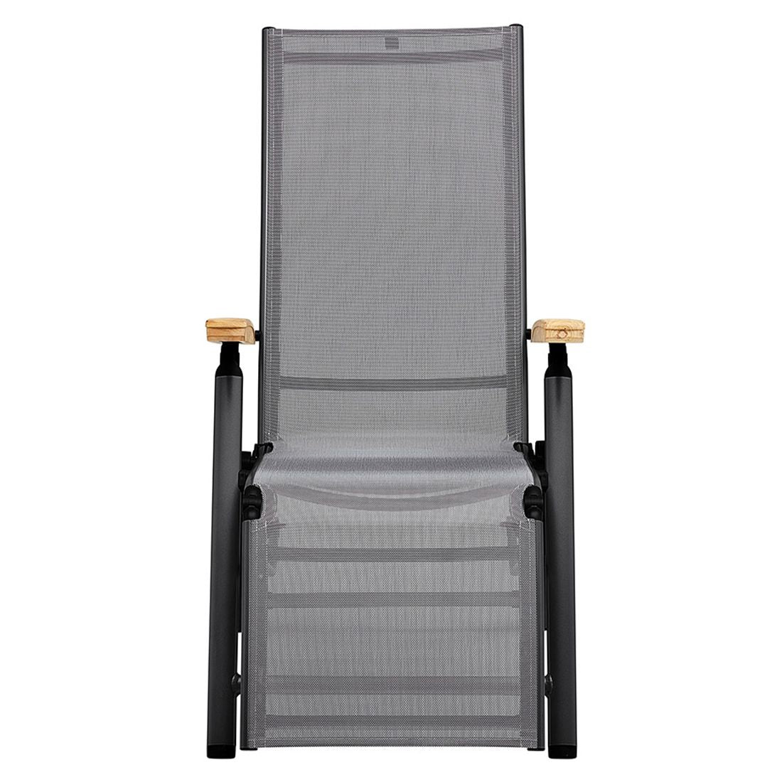 Detalj av tekstilene sete på Relax-stol Cirrus aluminium/textilen sammenleggbar - Kettler