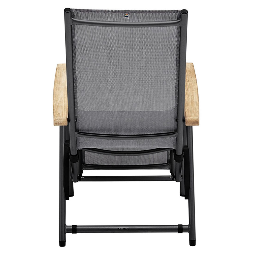 Nærbilde av armstøtte på Relax-stol Cirrus aluminium/textilen sammenleggbar - Kettler