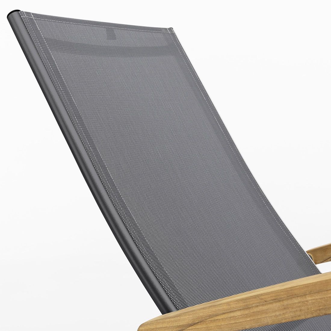 Relax-stol Cirrus aluminium/textilen sammenleggbar - Kettler på terrasse
