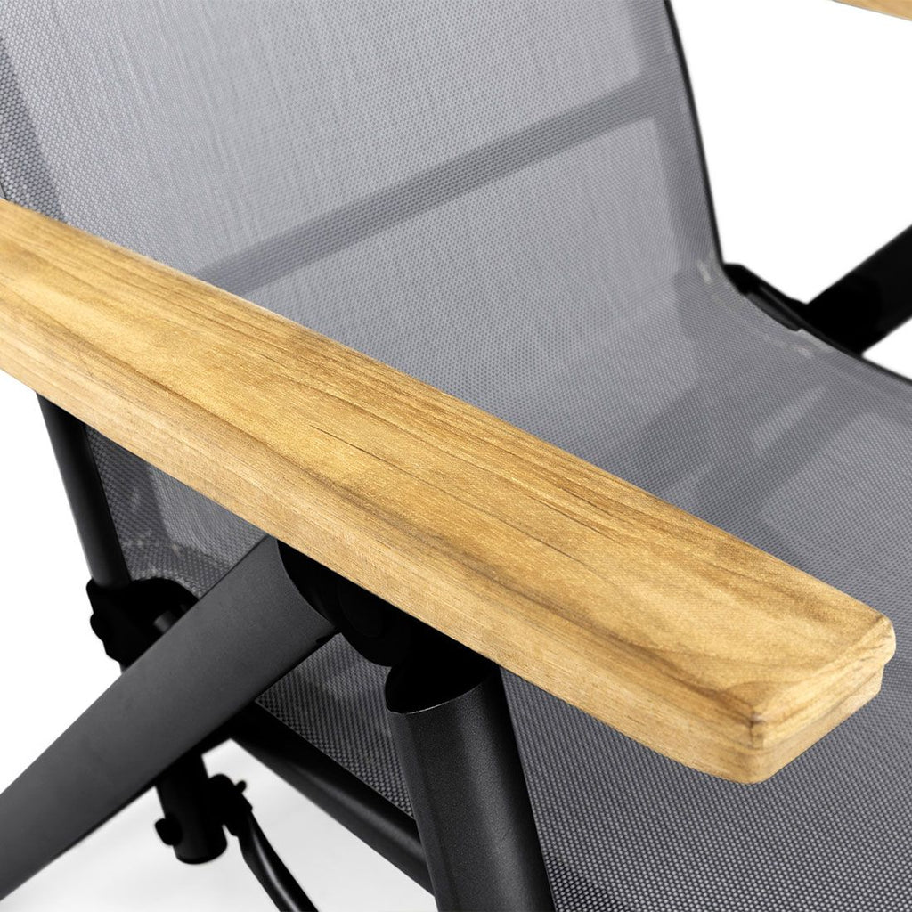 Relax-stol Cirrus aluminium/textilen sammenleggbar - Kettler i antrasittfarge