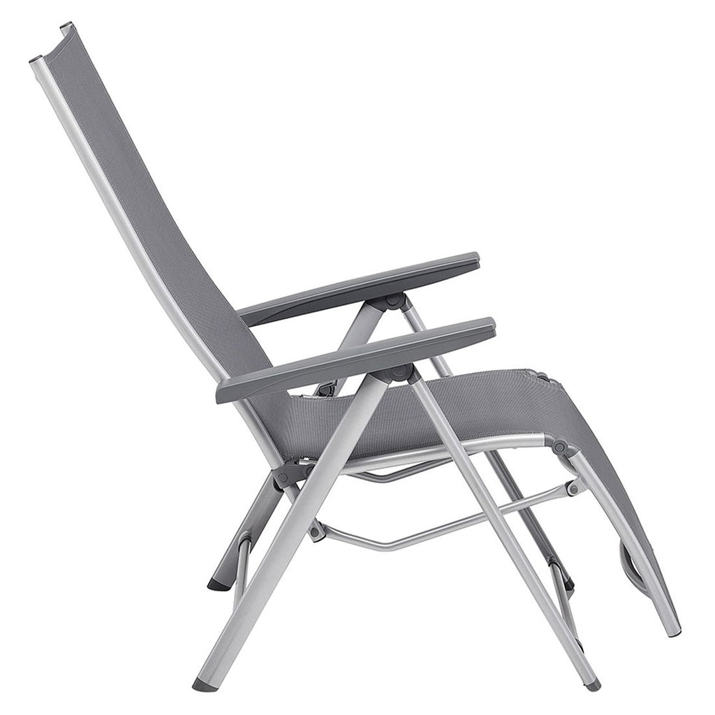 Detalj av Relax-stol Cirrus Silver-Line aluminium/textilen 70 cm