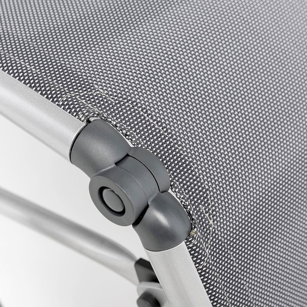 Relax-stol Cirrus Silver-Line aluminium/textilen 70 cm i sollys