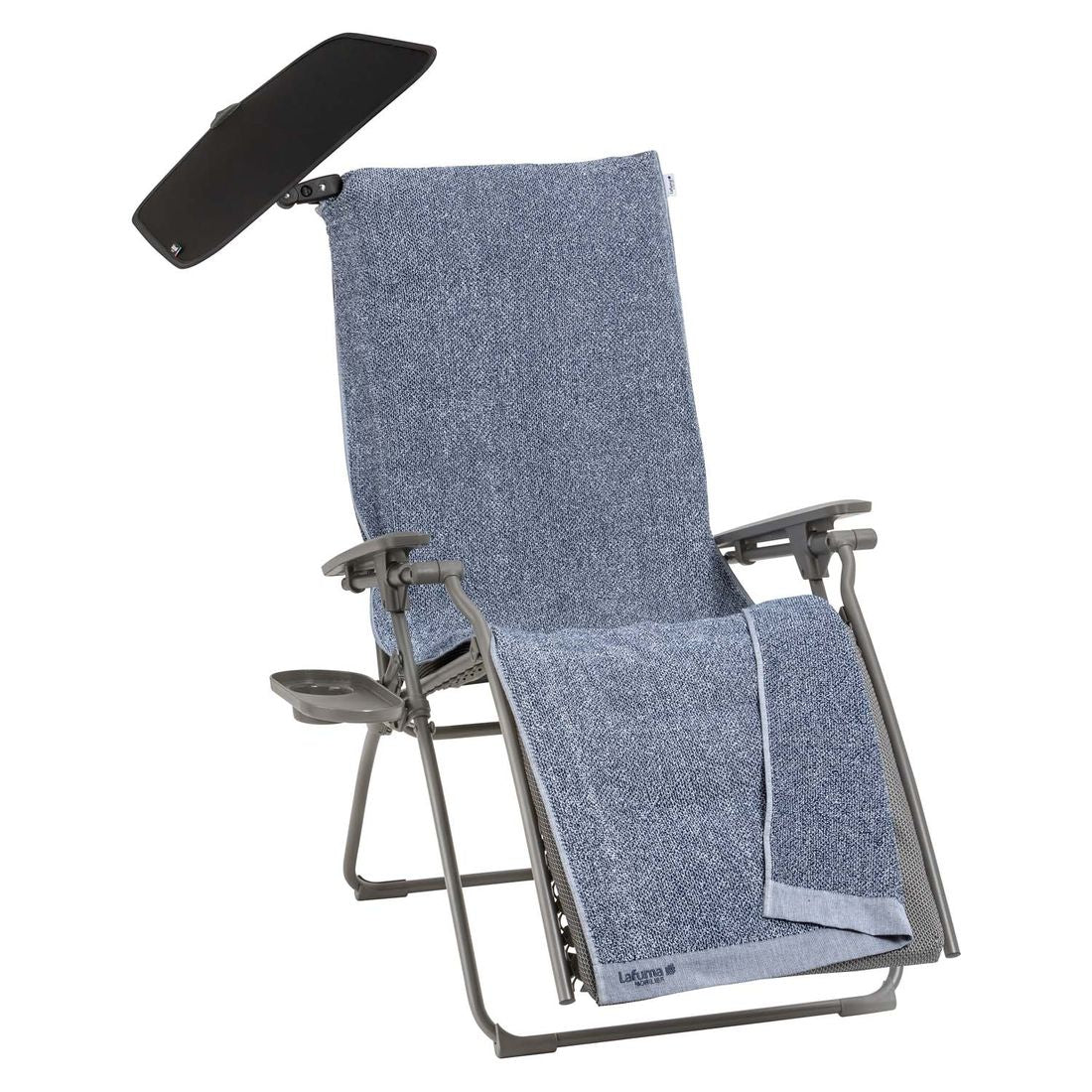 Montert Relax-stol Evolution All in One stål/BeComfort - Lafuma på terrasse