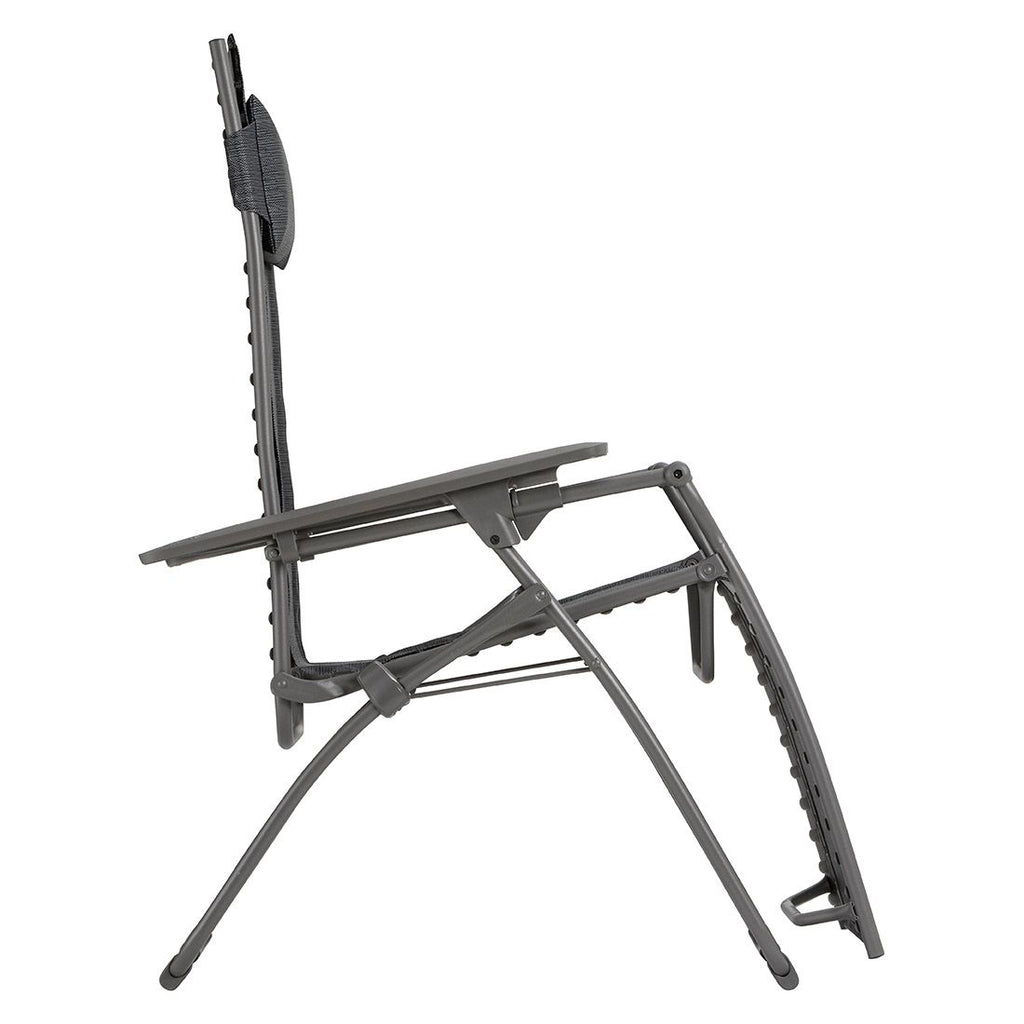 Montert Relax-stol Evolution stål/Batyline sammenleggbar 70 cm i hage