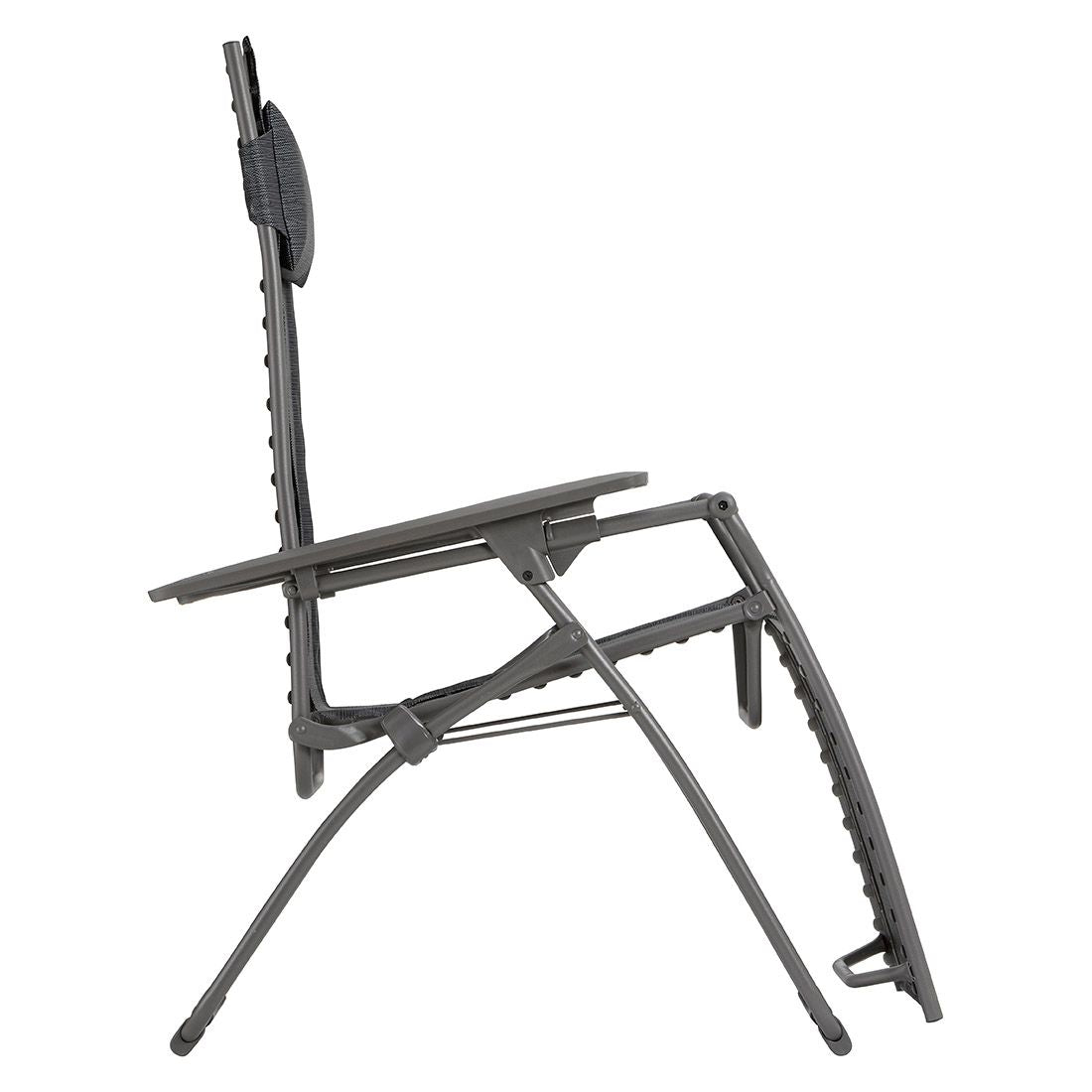 Montert Relax-stol Evolution stål/Batyline sammenleggbar 70 cm i hage