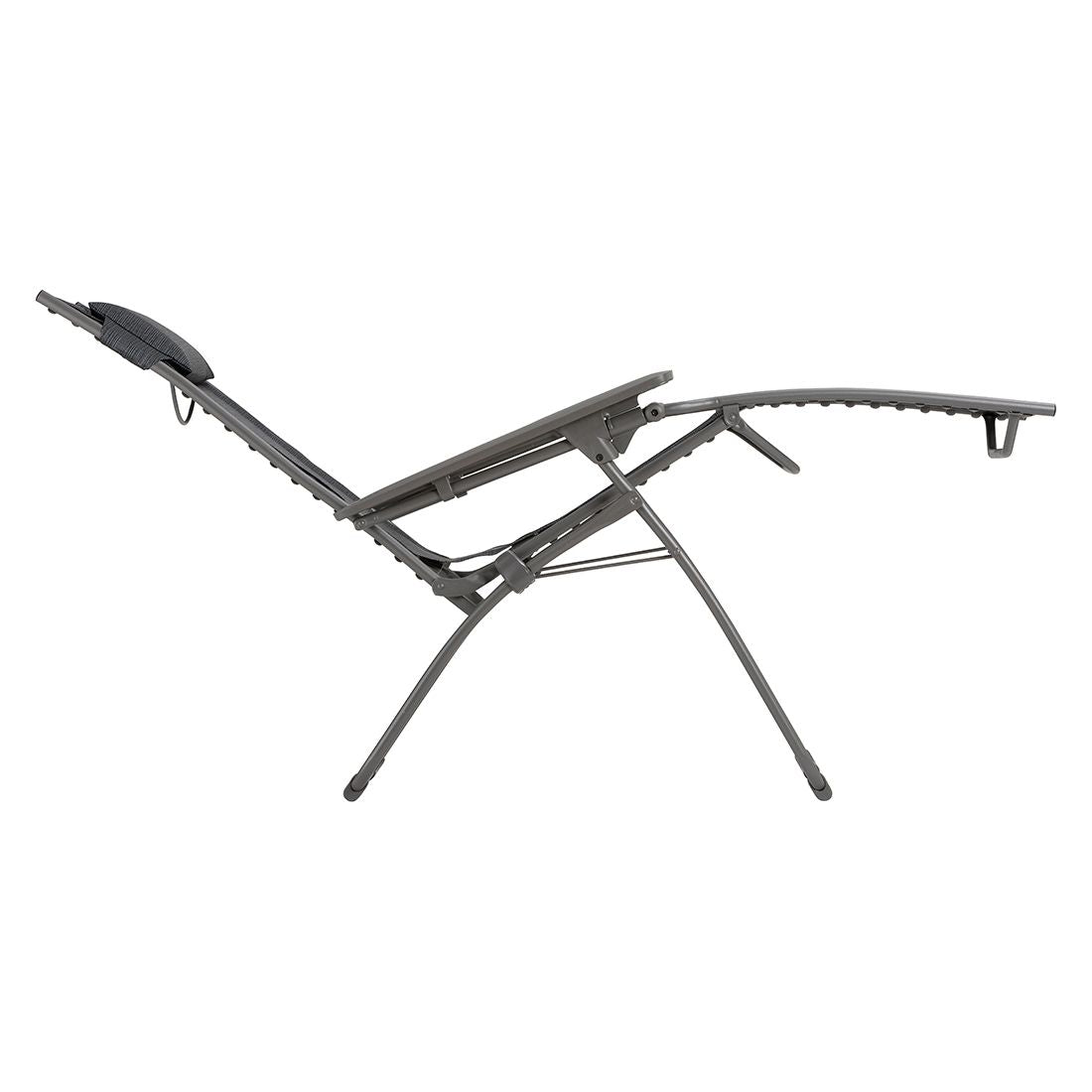 Nærbilde av sammenleggbar mekanisme på Relax-stol Evolution stål/Batyline sammenleggbar 70 cm