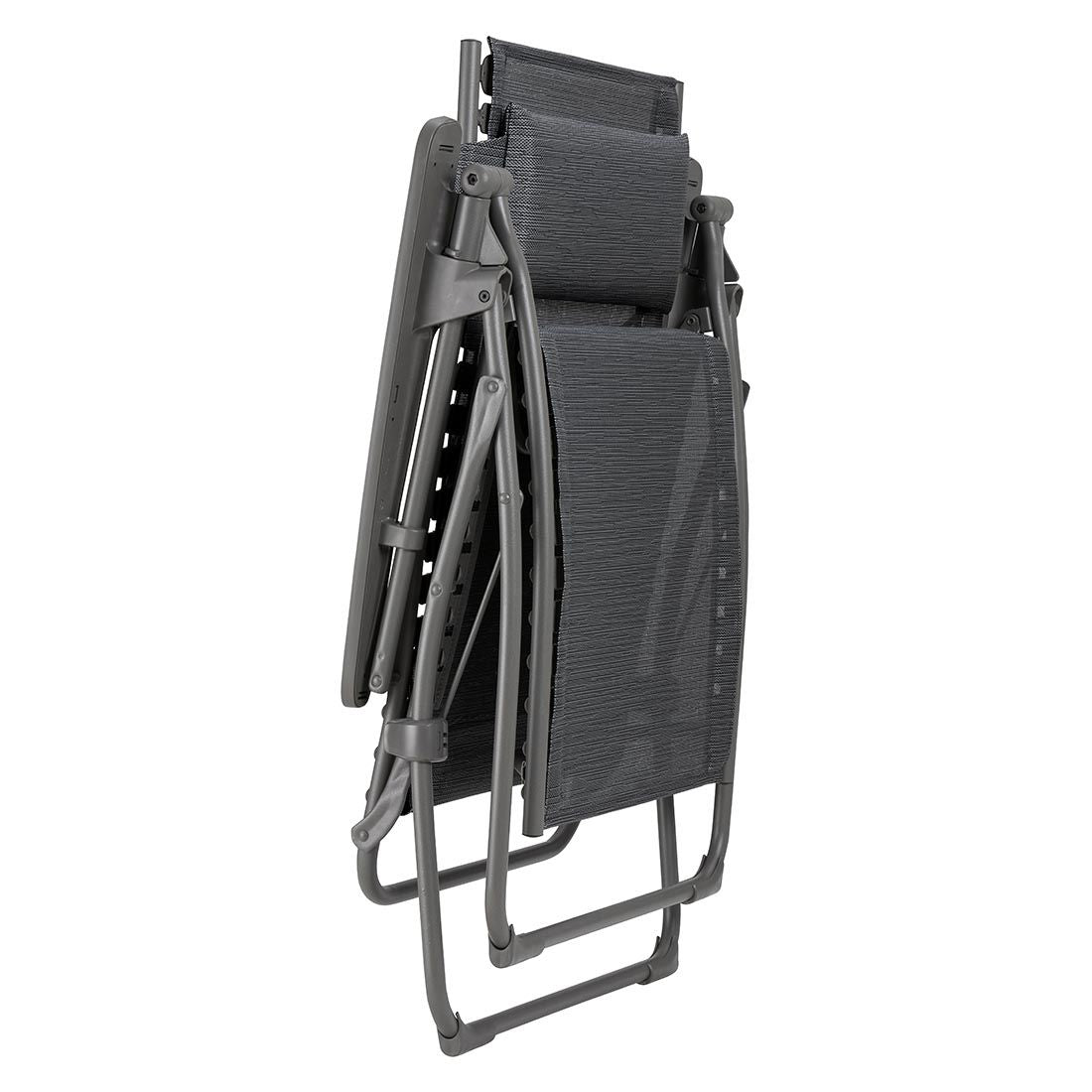 Relax-stol Evolution stål/Batyline sammenleggbar 70 cm sett fra siden