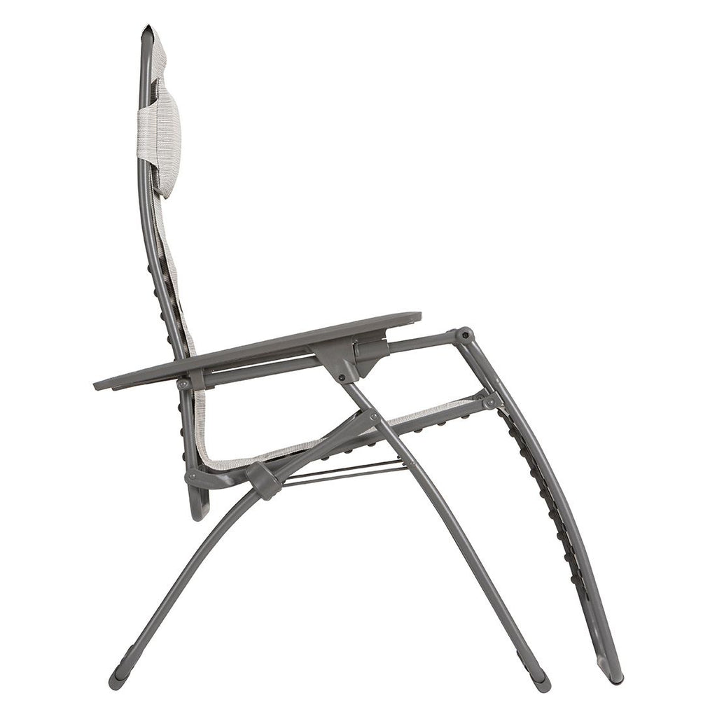 Montert Relax-stol Futura stål/Batyline sammenleggbar 70 cm i hage