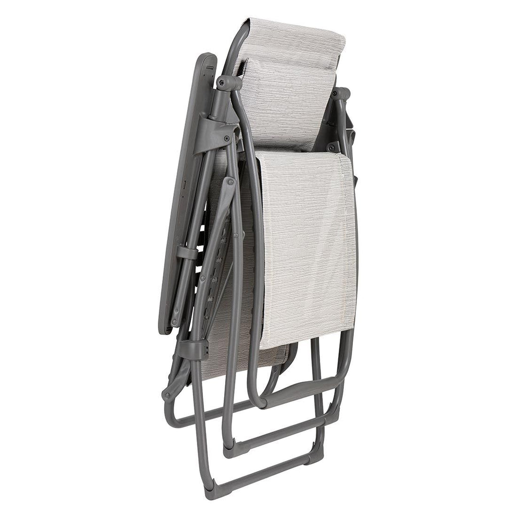 Relax-stol Futura stål/Batyline sammenleggbar 70 cm i liggende posisjon