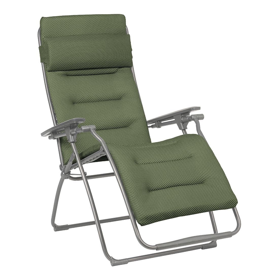 Detalj av stoff og ramme på Relax-stol Futura stål/BeComfort