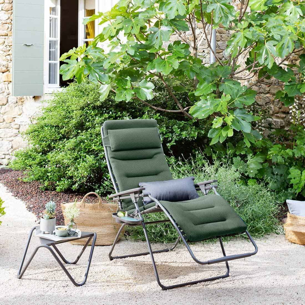 Nærbilde av sammenleggbart system på Relax-stol Futura stål/BeComfort