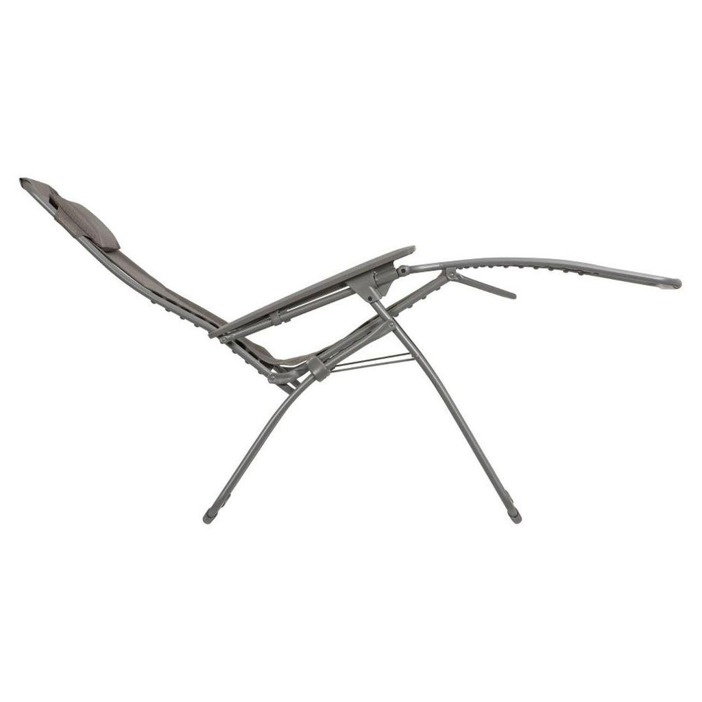 Relax-stol Futura XL stål/Batyline titane/graphite sideprofil