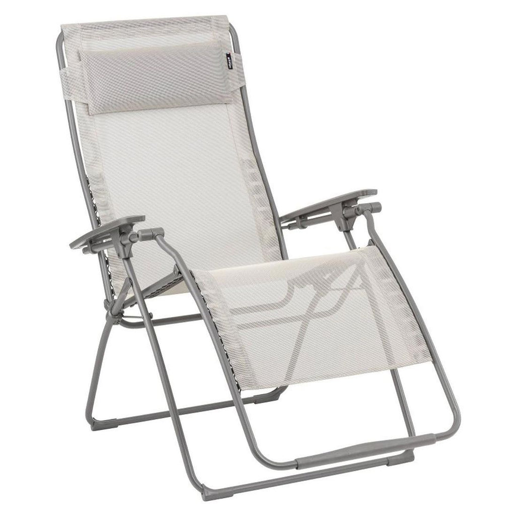 Relax-stol Futura XL stål/Batyline titane/seigle bakside