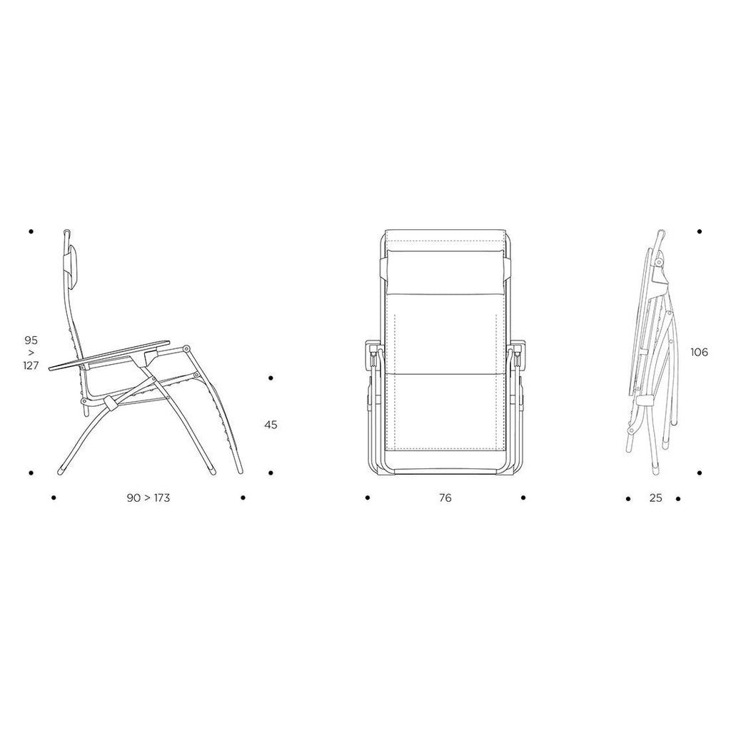 Relax-stol Futura XL stål/BeComfort 76x90 cm nærbilde av ramme