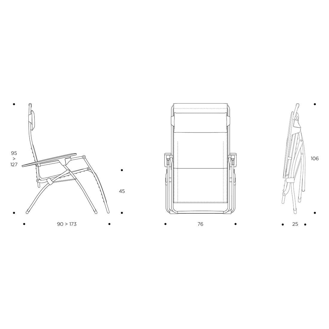 Relax-stol Futura XL stål/BeComfort justerbar ryggstøtte