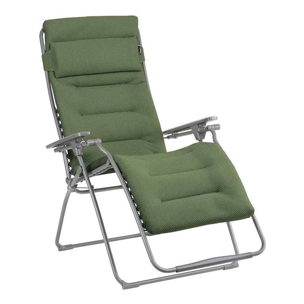Detalj av stoff på Relax-stol Futura XL stål/BeComfort sammenleggbar