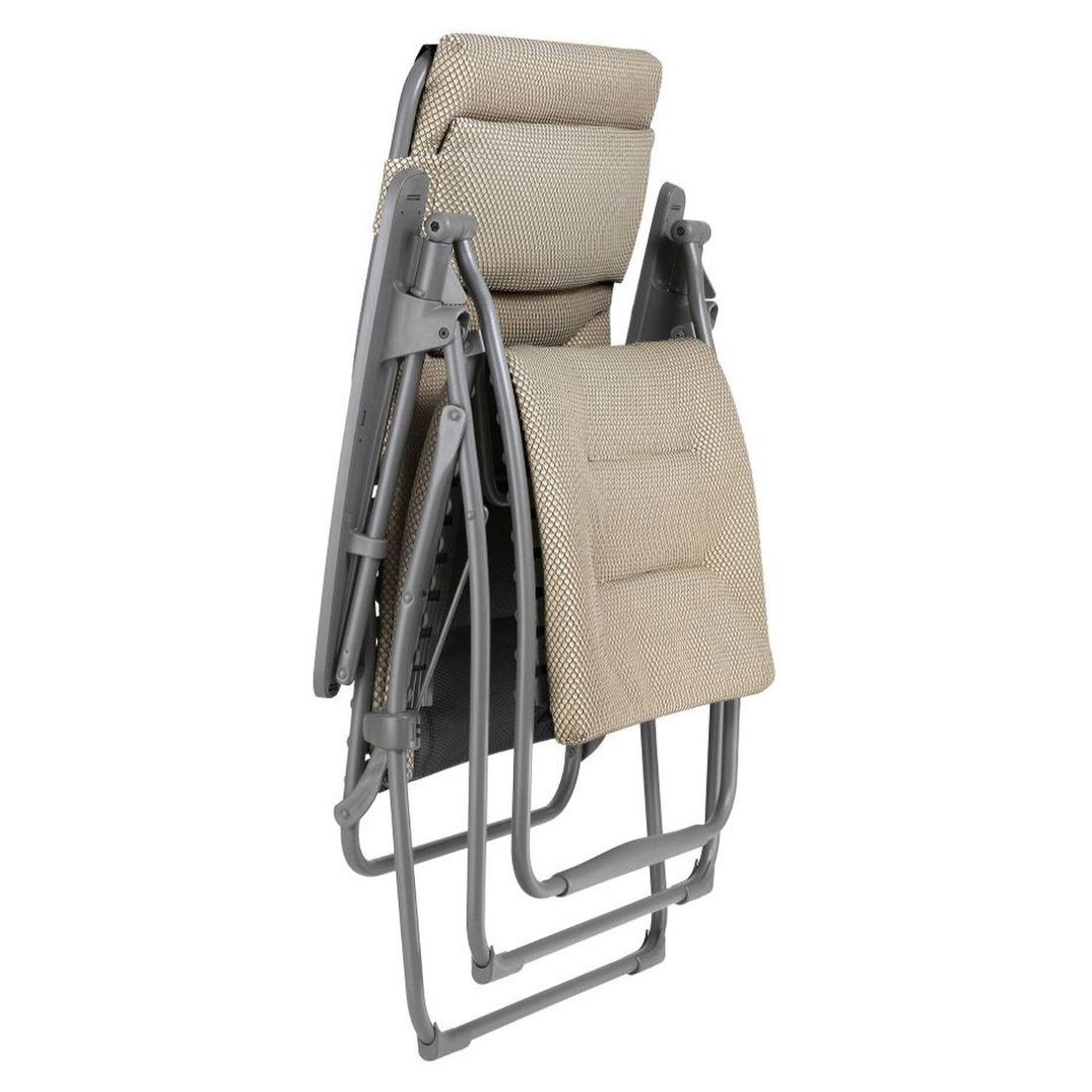 Relax-stol Futura XL stål/BeComfort titane/moka pakket sammen